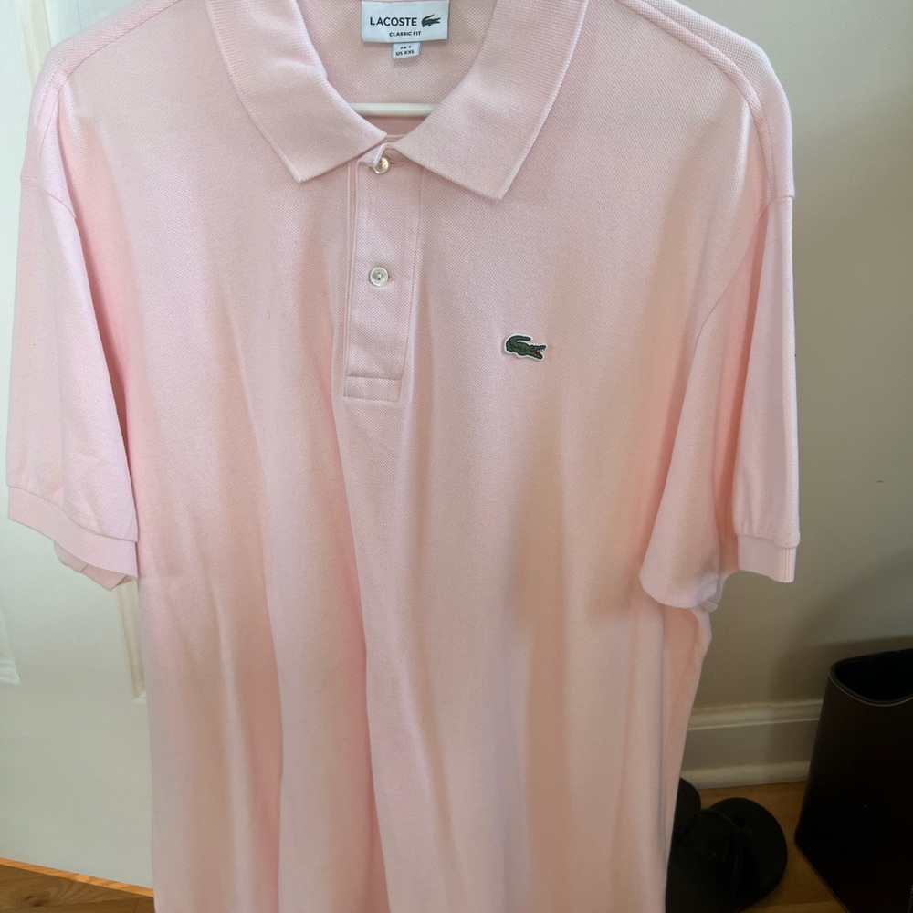Lacoste Pink Polo Shirt Classic Design